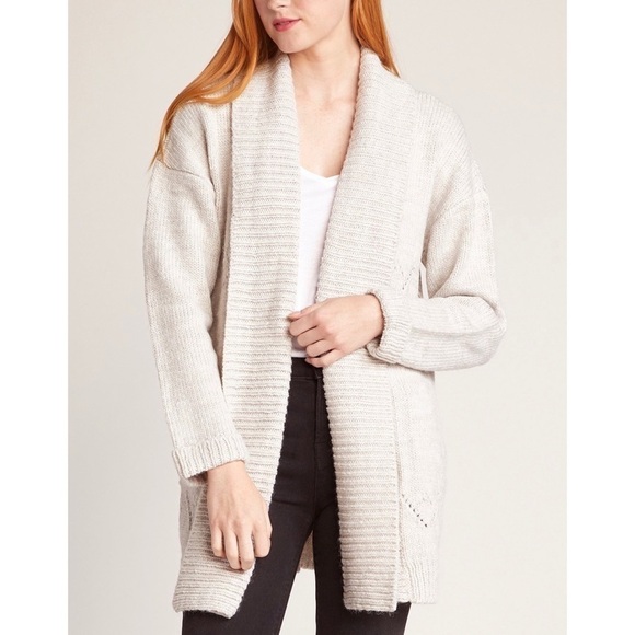 Jack by BB Dakota Open Front Ivory Knit Cardigan XS - Picture 1 of 8